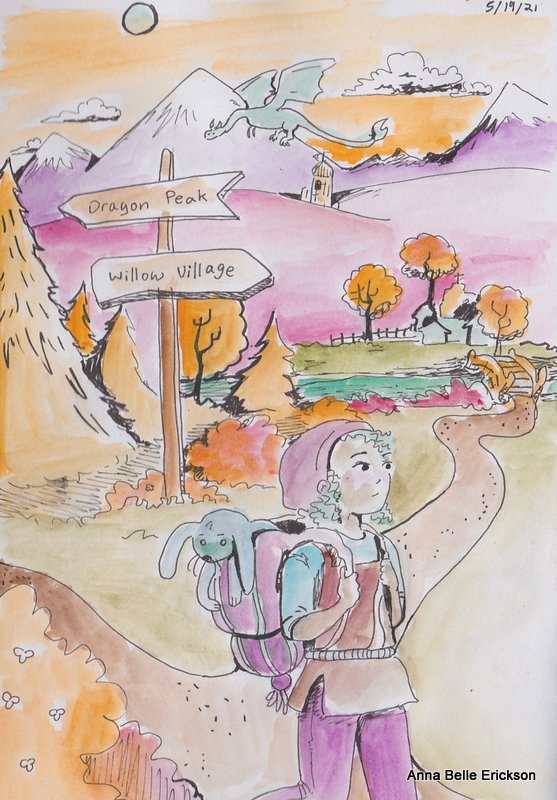 Drawing of a path representing the journey of healing and
community